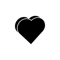 heart 3D, flat icon. Element of Valentine's Day icon for mobile concept and web apps. Detailed heart 3D, flat icon can be used for web and mobile