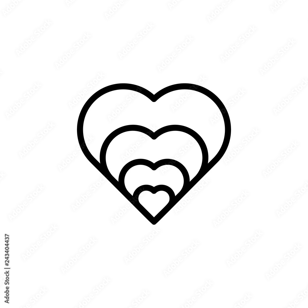 Poster heart outline icon. element of valentine's day icon for mobile concept and web apps. detailed heart 