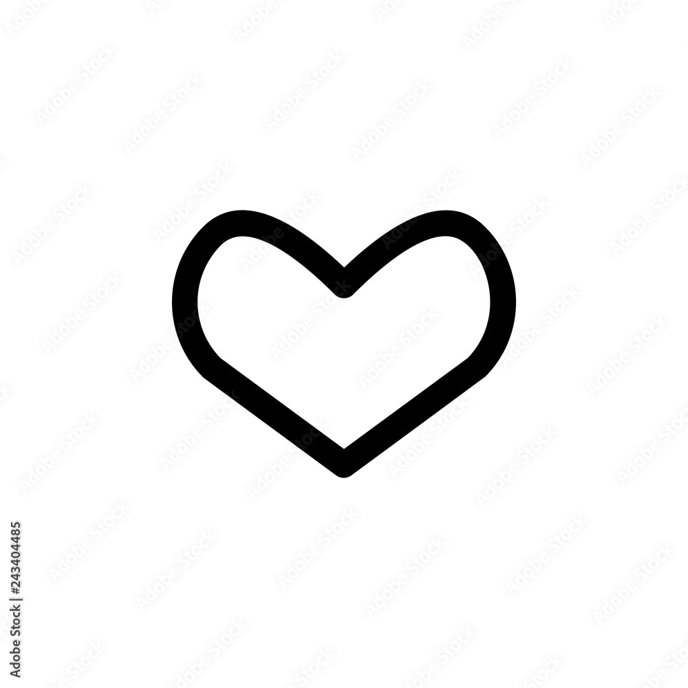 Poster heart outline icon. element of valentine's day icon for mobile concept and web apps. detailed heart 