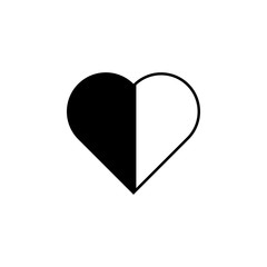 heart flat, outline icon. Element of Valentine's Day icon for mobile concept and web apps. Detailed heart flat, outline icon can be used for web and mobile