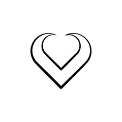 heart hand drawn icon. Element of Valentine's Day icon for mobile concept and web apps. Detailed heart hand drawn icon can be used for web and mobile