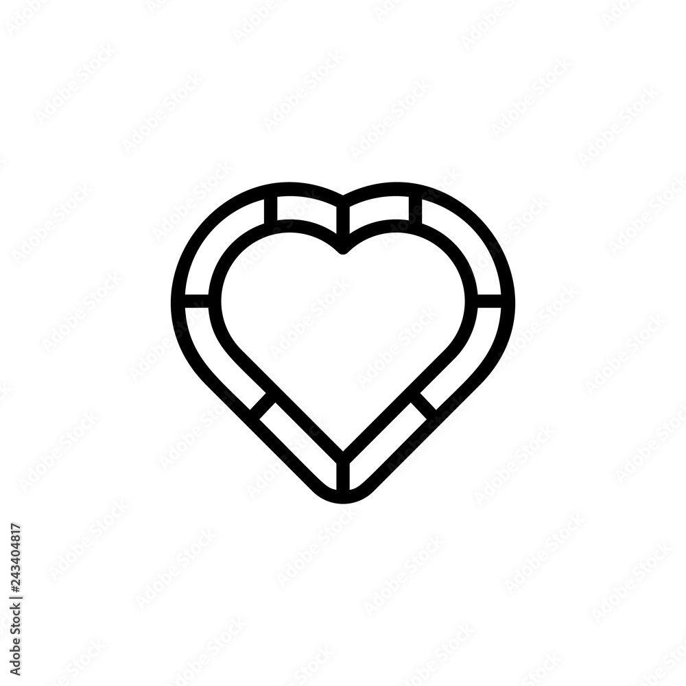 Poster heart outline icon. element of valentine's day icon for mobile concept and web apps. detailed heart 
