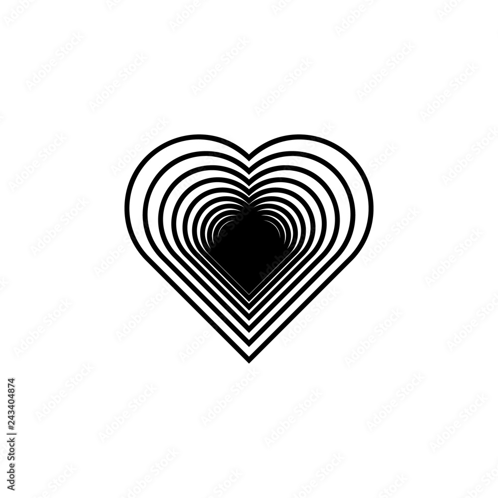 Poster heart outline icon. element of valentine's day icon for mobile concept and web apps. detailed heart 