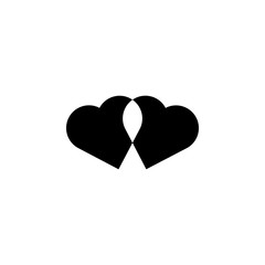 heart flat icon. Element of Valentine's Day icon for mobile concept and web apps. Detailed heart flat icon can be used for web and mobile