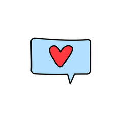 Valentine's Day, chat icon. Element of color Valentine's Day signs for mobile concept and web apps. Detailed Valentine's Day, chat icon can be used for web and mobile