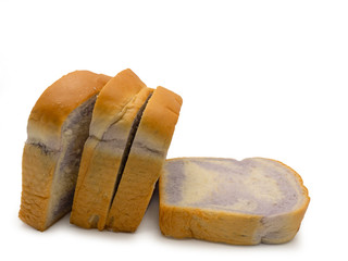 fresh bread on white background. (clipping path)