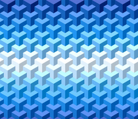 Fototapeta na wymiar Abstract seamless isometric geometric shape pattern background