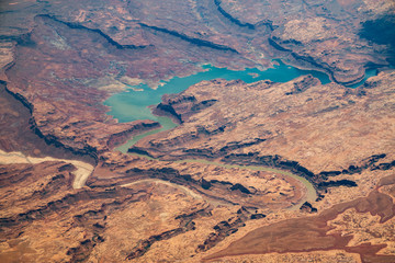 Aerial view of the desert