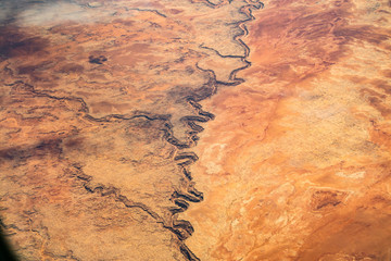Aerial view of the desert