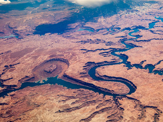 Aerial view of the desert