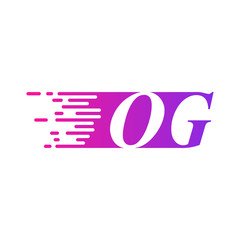 initial letter logo moves fast