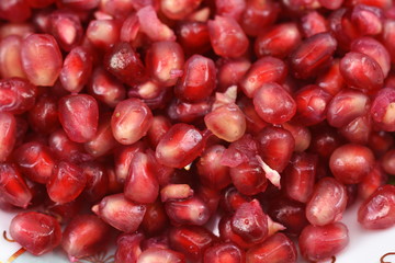  Open fresh ripe pomegranates fruit