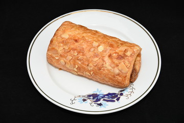 Breakfast -   croissant with  almonds