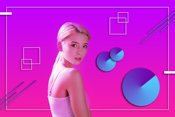 Mysterious pretty woman proposing her unstandard solution