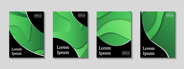 Minimal vector covers set. Future trendy gradient pattern