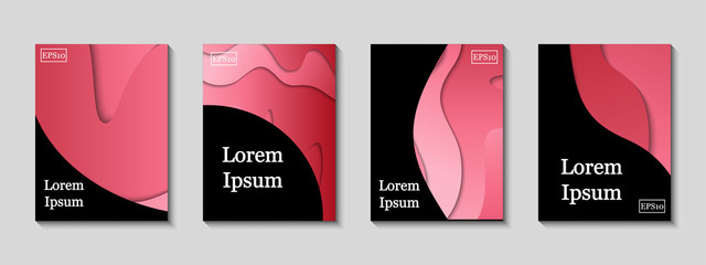 Minimal vector covers set. Future trendy gradient pattern