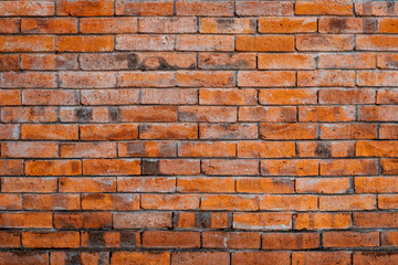 Old red bricks wall.