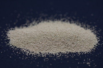 Pile of dry yeast isolated