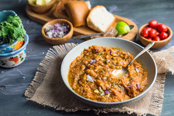 Paav Bhaji. Street food of Maharashtra.