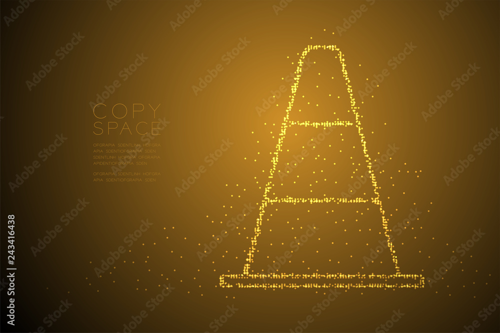 Aufkleber abstract geometric bokeh circle dot pixel pattern traffic cone, transportation equipment concept des