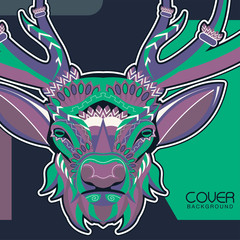 Deer head illustration - Vector