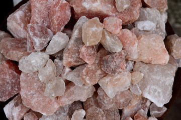 Large chunks of Raw Himalayan Pink Salt, in New Delhi, India