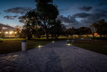 Illuminated path in Galileo Galilei planetarium in Buenos Aires