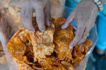 spicy dry fish snack