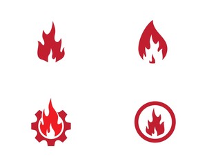 Fire flame logo template vector icon
