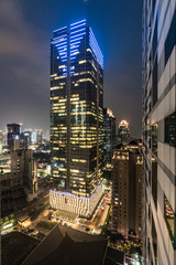 Obraz premium Night view of Jakarta business district, Indonesia