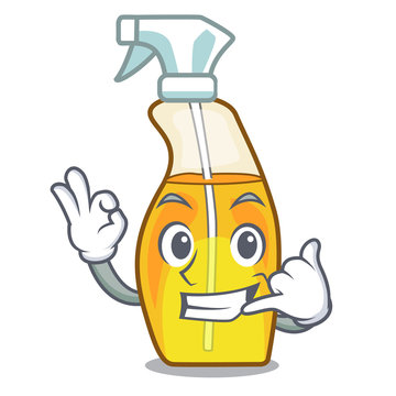 Call me spray bottles are isolated from cartoons