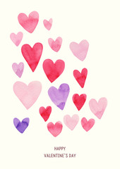 Watercolor heart painting.