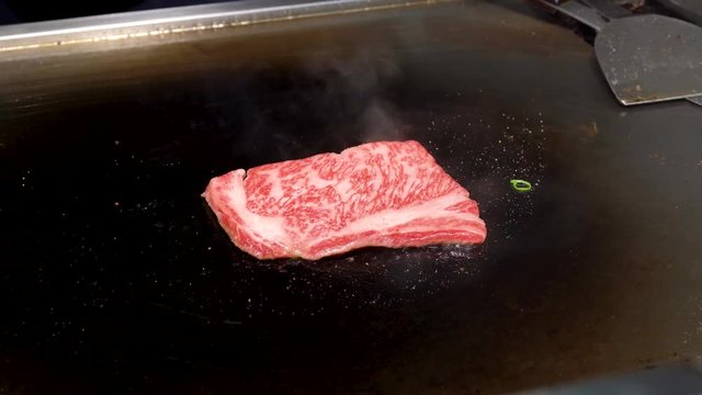 Osaka Japan, top Wagyu at street gourmet