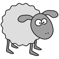 Sheep in cartoon style.