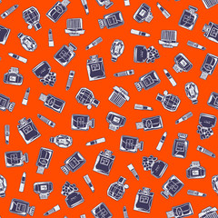 香水と口紅のイラストパターン,