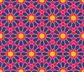 Religious Ornamental star seamless pattern. Vector illustration.