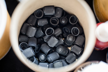 Black tire tube plastic valve 