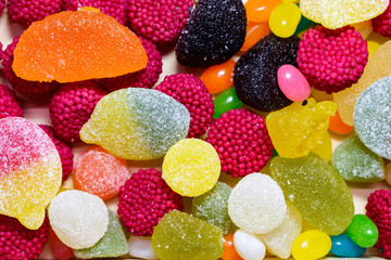 sweet colorful jelly beans