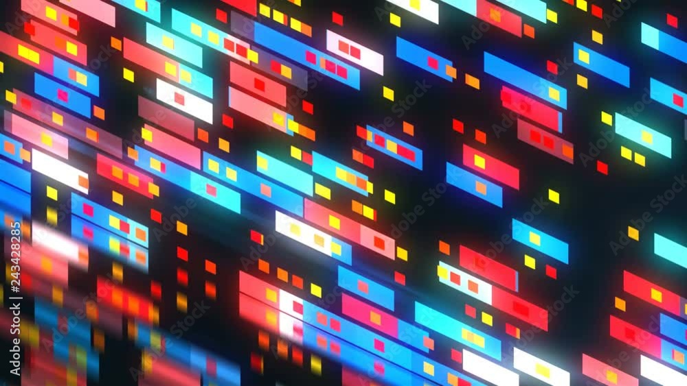 Poster abstract technology with many rectangles background, surface with reflection, 3d render backdrop, co