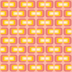 Vector seamless pattern with geometric squared elements and color gradient. Abstract colorful retro ornament for fabric, web page background, wallpaper, wrapping paper etc. In EPS