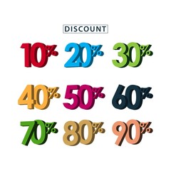Sale Discount set Vector Template Design Illustration