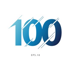 100 Year Anniversary Vector Template Design Illustration