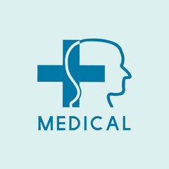 Blue mental illness health care vector