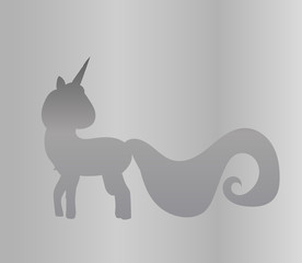 silhouette of unicorn cartoon