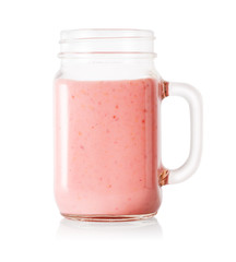 Berry smoothie or yogurt in mason jar