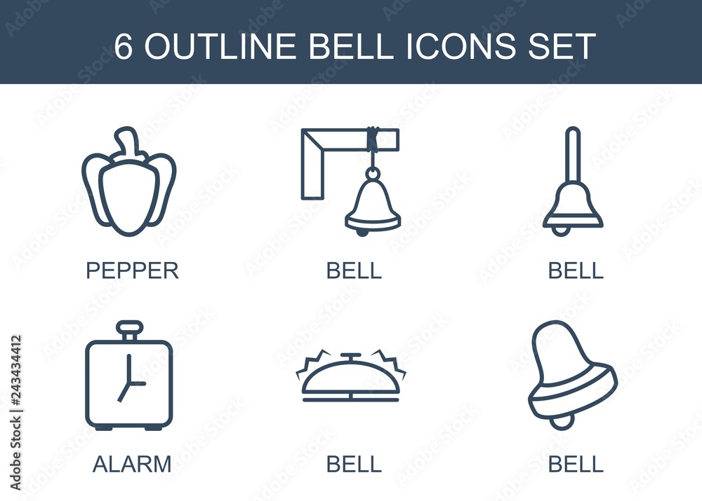 Wall mural bell icons