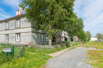 Dwelling house in the Solovetsky Village, Solovetsky Islands, Arkhangelsk Region, Russia