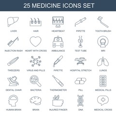 25 medicine icons