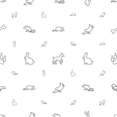 Obraz premium pet icons pattern seamless white background
