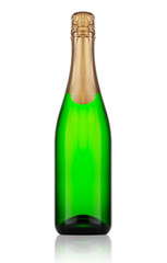Ggreen bottle of champagne